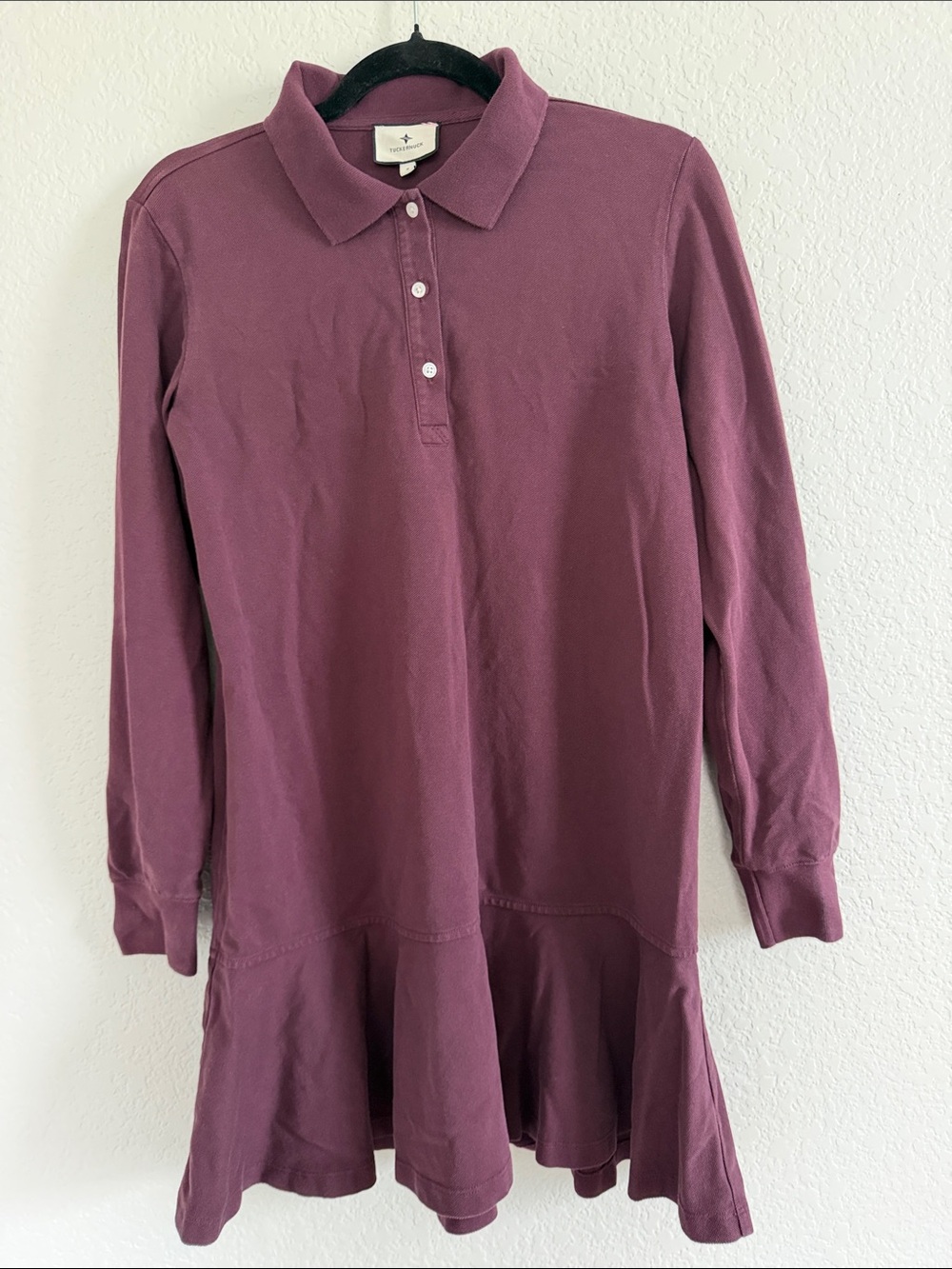 TUCKERNUCK Winetasting Long Sleeve Pique
May Polo Dress. Size S - Picture 7 of 12
